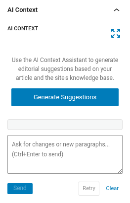 AI Context panel — idle state